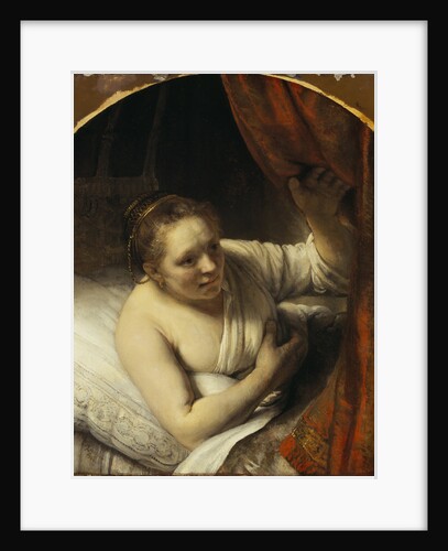 A Woman in Bed by Rembrandt (Rembrandt van Rijn)